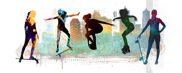 Girls In Motion - Skaters